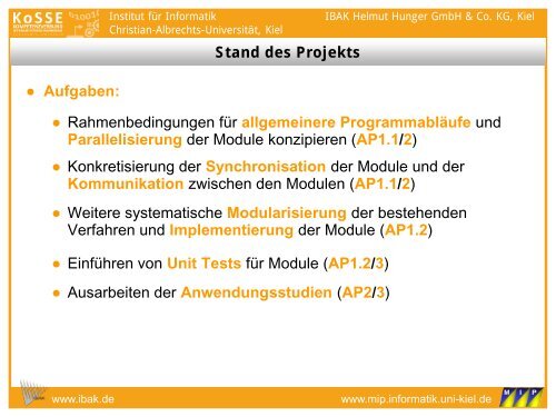 Ziele des Projektes