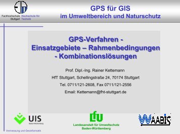 GPS-Verfahren - Einsatzgebiete ... - HFT Stuttgart