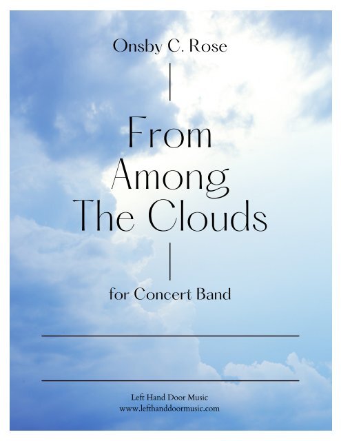From Among the Clouds - Onsby C. Rose - Full Score