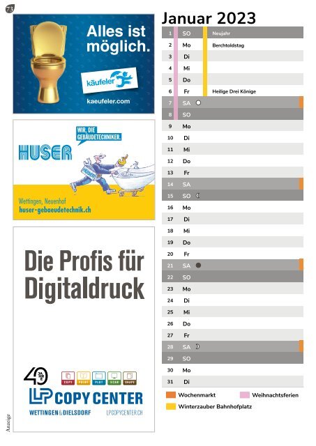 Baden aktuell Magazin Dezember 2022 – Januar 2023