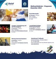 Oberhofer Weihnachtsferienprogramm 2022