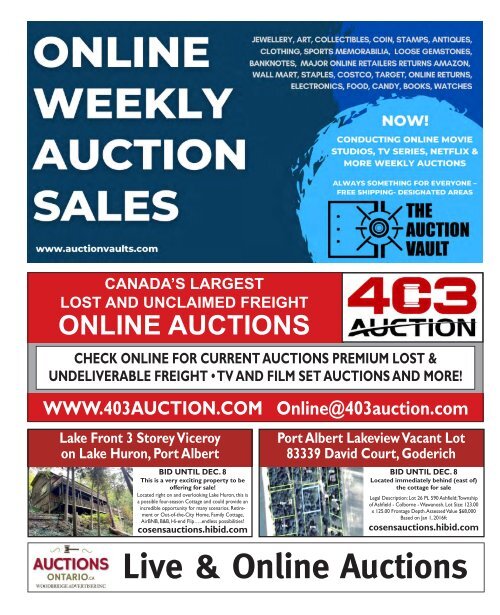 Woodbridge Advertiser/AuctionsOntario.ca - 2022-11-28