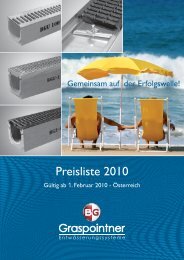 Preisliste 2010.indd - BG Graspointner GmbH & Co KG