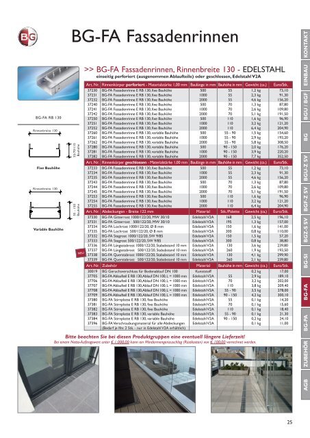 Preisliste 2010.indd - BG Graspointner GmbH & Co KG