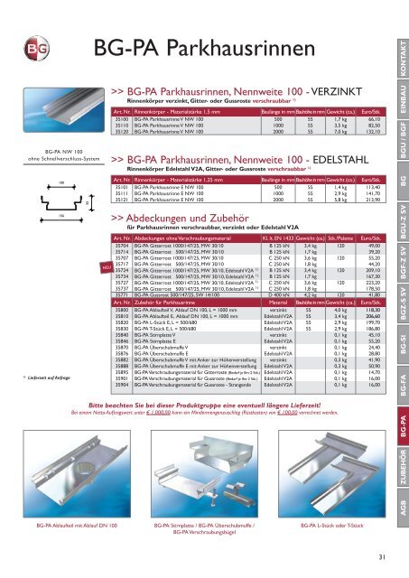 Preisliste 2010.indd - BG Graspointner GmbH & Co KG