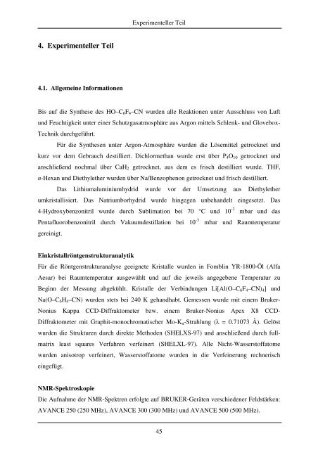 Diplomarbeit,Markus Karsch - Anorganische Chemie - Universität ...