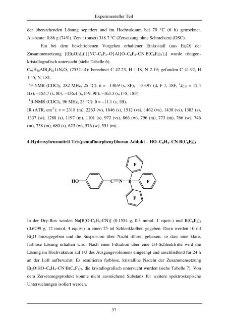 Diplomarbeit,Markus Karsch - Anorganische Chemie - Universität ...