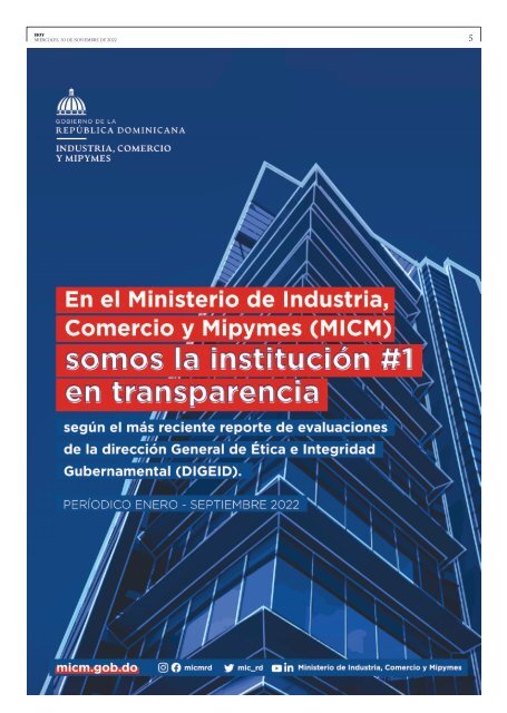 Edición impresa, miércoles 30 de noviembre de 2022