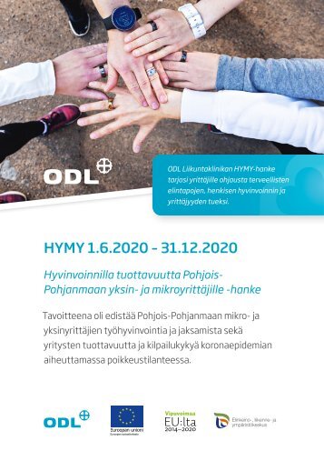 Hymy - Hyvinvoinnilla tuottavuutta Pohjois-Pohjanmaan yksin- ja mikroyrittäjille -hanke