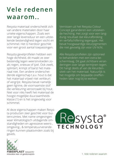 RESYSTA gevelprofielen brochure