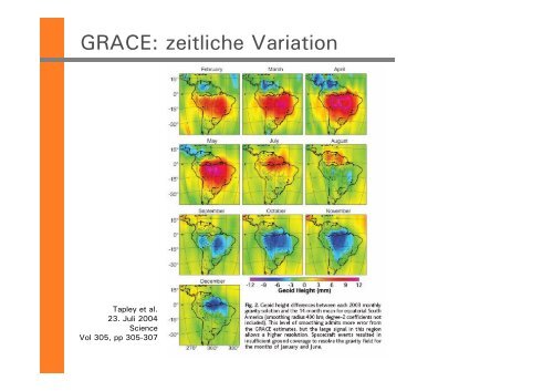 Vermessung der Erde mit CHAMP, GRACE und GOCE - Institut für ...