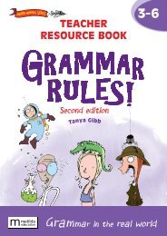 Grammar Rules 3-6 Teacher Resource Book sample/look inside