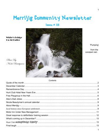 116 c December 2022  Merrijig community Newsletter