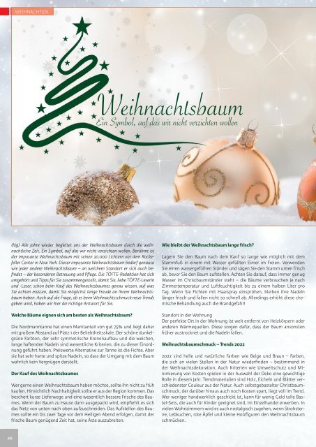 Töfte Regionsmagazin 12/2022 - Ostbevern und die große Weihnachtsausgabe