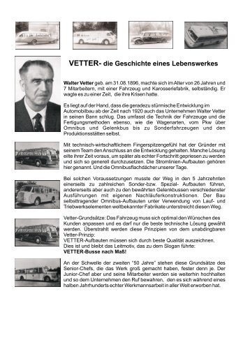 VETTER- die Geschichte eines Lebenswerkes