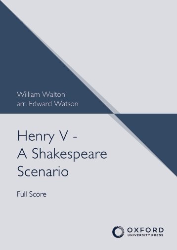 William Walton (arr. Watson) - Henry V - A Shakespeare Scenario