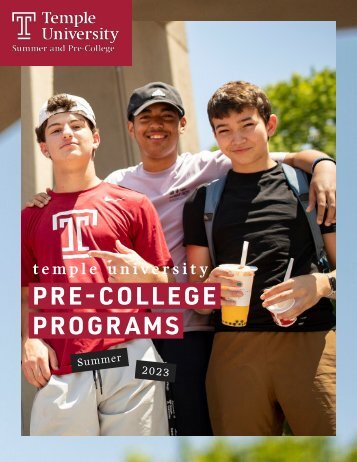 Temple University Pre-college Programs 2023