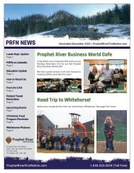 Prophet River First Nation News