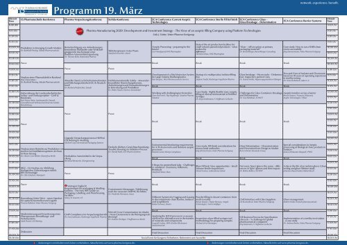 Gesamt-Zeitplan - Pharma Kongress 2013