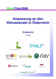 Anpassung an den Klimawandel in Österreich - AustroClim