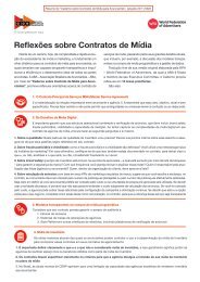 Infográfico Reflexões sobre Contratos de Mídia para Anunciantes 