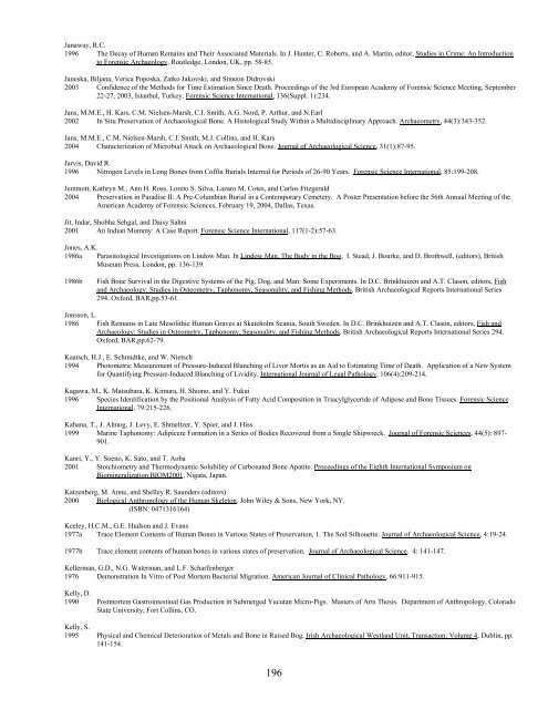 A Bibliography Related to Crime Scene Interpretation with ...