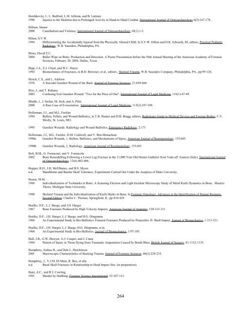 A Bibliography Related to Crime Scene Interpretation with ...