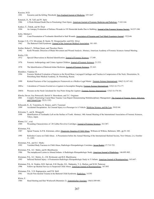 A Bibliography Related to Crime Scene Interpretation with ...