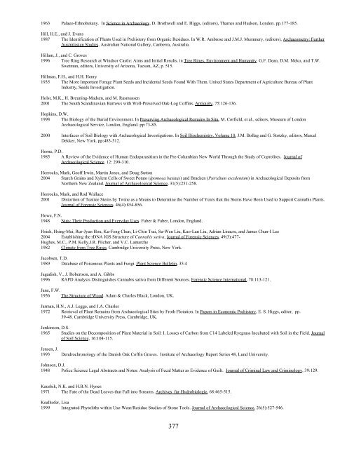 A Bibliography Related to Crime Scene Interpretation with ...