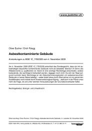 Asbestkontaminierte Gebäude - Baur Hürlimann AG