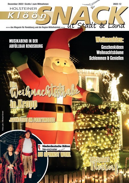 Holsteiner KlöönSNACK - Ausgabe Rendsburg / Mittelholstein - Ausgabe Dezember 2022