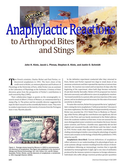 to Arthropod Bites and Stings - Entomological Society of America