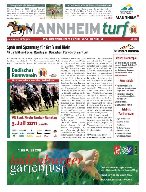 Mannheimturf Badischer Rennverein Mannheim Seckenheim E V