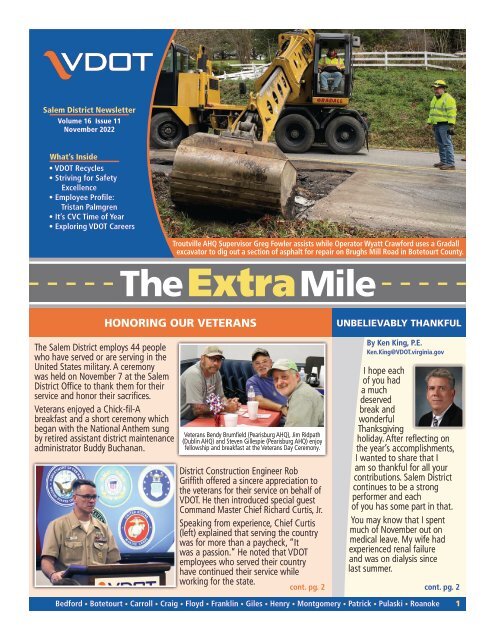 Salem - The Extra Mile - November 2022