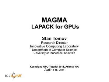 magma - Innovative Computing Laboratory