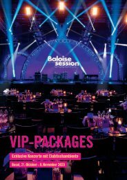 Baloise Session 2023: CLUB VIP-Packages