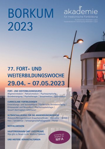 Broschüre zur 77. Fort- und Weiterbildungswoche auf Borkum