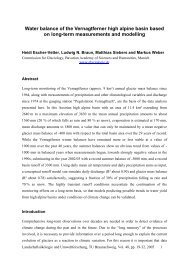 Water balance of the Vernagtferner high alpine basin based on long ...