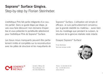 Soprano® Surface Gingiva. Step-by-step by Florian Steinheber. FR