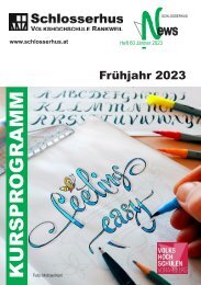 Kursprogramm Frühjahr 2023