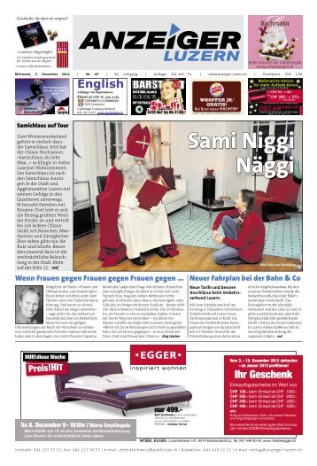 Anzeiger Luzern, Ausgabe 49, 5. Dezember 2012