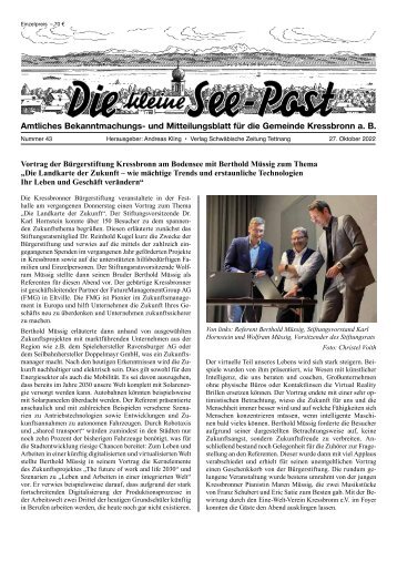 Die kleine See-Post 27.10.2022