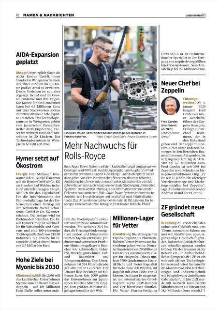 2022/14 | Unternehmen | Dezember 2022 | Ausgabe 85