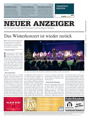 Neuer Anzeiger 09. Dezember 2022