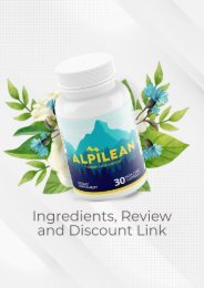 Alpilean Customer Reviews And Diet Pills Ingredients List