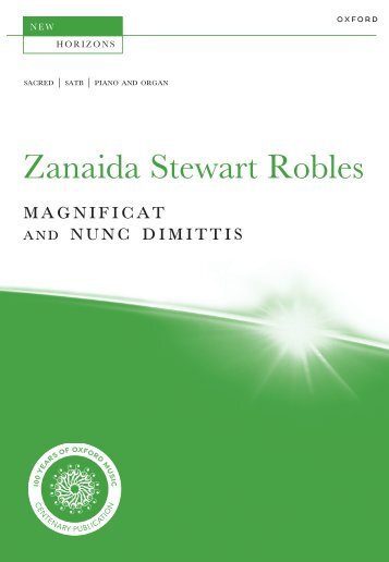 Zanaida Robles Magnificat & Nunc Dimittis 