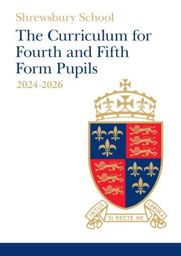The Fourth and Fifth Form Curriculum