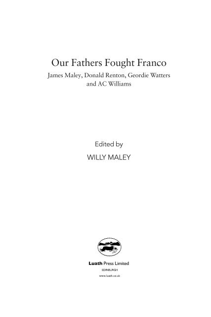 Our Fathers Fought Franco by Willy Maley sampler
