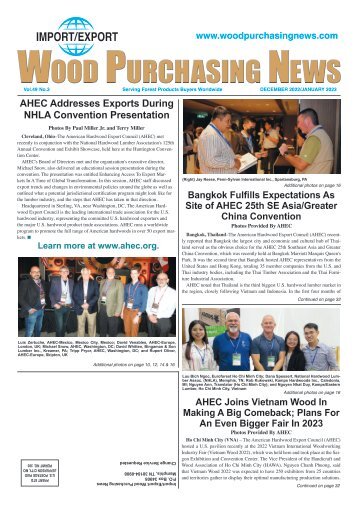 Import/Export Wood Purchasing News - December 2022/January 2023