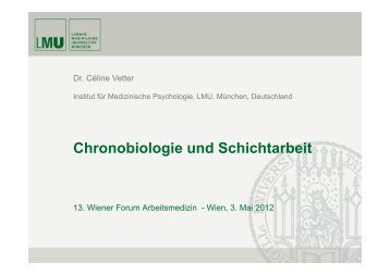 Celine Vetter: Chronobiologie und Schichtarbeit